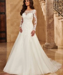 Mary's Bridal Couture Damour Collection Long Sleeve Wedding Dress By Mary's Bridal MB4125
