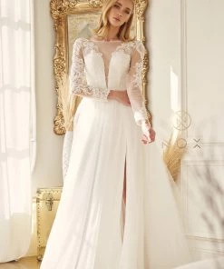 Long Sleeve Wedding Gown By Nox Anabel JE911 13 Long Sleeve Wedding Gown By Nox Anabel JE911