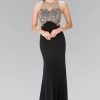 Long Sleeveless Beaded Illusion Dress By Elizabeth K GL1303 Prom