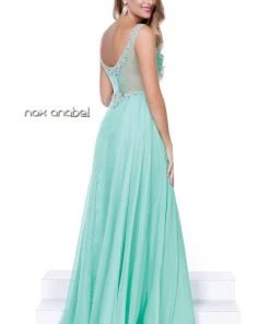 Long Sleeveless Beaded Illusion Dress By Nox Anabel 8155 Prom 11 Long Sleeveless Beaded Illusion Dress By Nox Anabel 8155 Prom