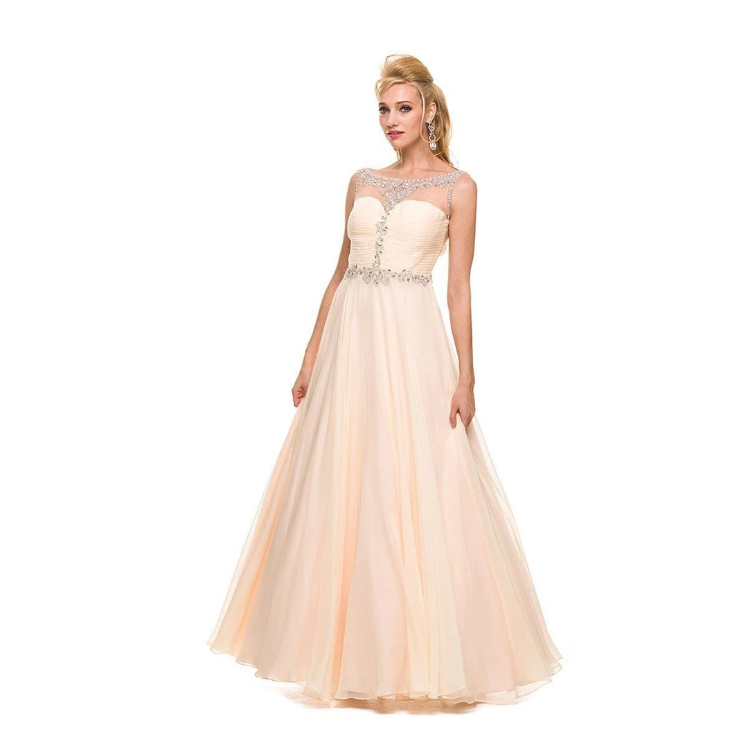 Long Sleeveless Beaded Illusion Dress By Nox Anabel 8155 Prom 5 Long Sleeveless Beaded Illusion Dress By Nox Anabel 8155 Prom