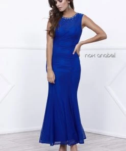 Long Sleeveless Beaded Mesh Dress By Nox Anabel 8259 Prom