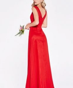Long Sleeveless Chiffon Dress By Cinderella Divine 1465 Prom