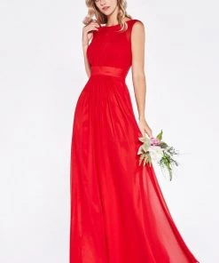 Long Sleeveless Chiffon Dress By Cinderella Divine 1465 Prom