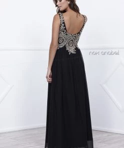 Long Sleeveless Dress With Beaded Embroidery By Nox Anabel 8343 Prom