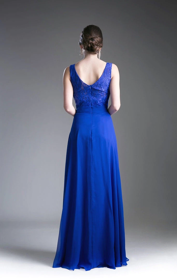 Long Lace Bodice Chiffon Dress By Cinderella Divine 1019 Prom 4 Long Lace Bodice Chiffon Dress By Cinderella Divine 1019 Prom