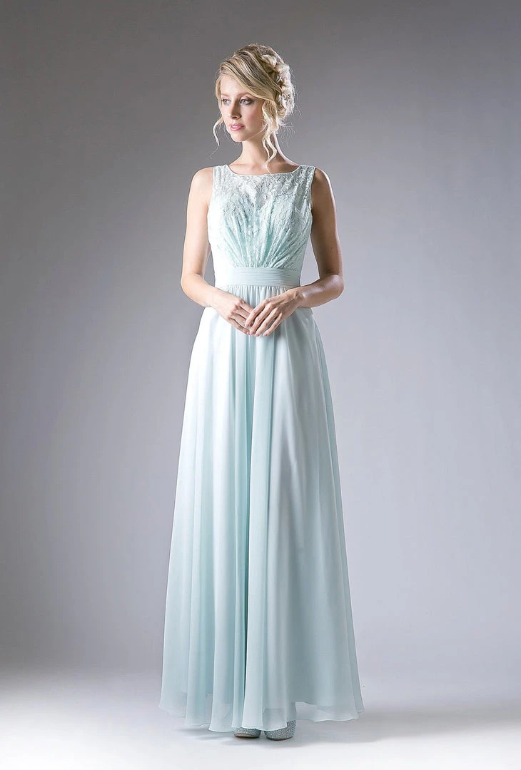 Long Lace Bodice Chiffon Dress By Cinderella Divine 1019 Prom 3 Long Lace Bodice Chiffon Dress By Cinderella Divine 1019 Prom