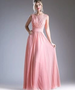 Long Lace Bodice Chiffon Dress By Cinderella Divine 1019 Prom 13 Long Lace Bodice Chiffon Dress By Cinderella Divine 1019 Prom