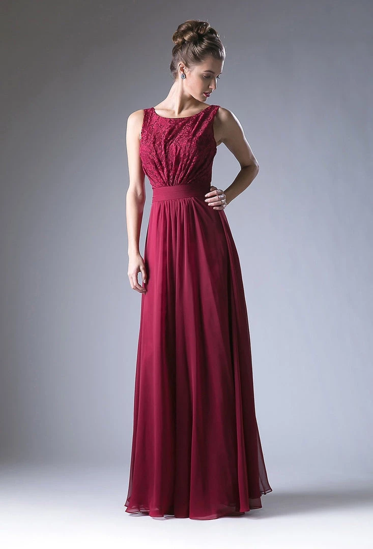 Long Lace Bodice Chiffon Dress By Cinderella Divine 1019 Prom 6 Long Lace Bodice Chiffon Dress By Cinderella Divine 1019 Prom