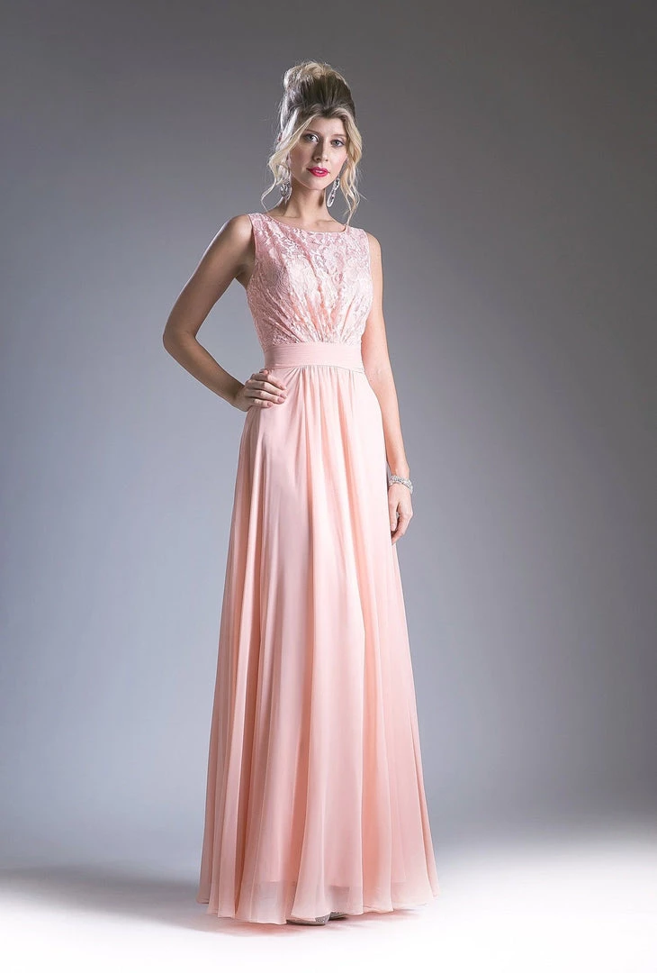 Long Lace Bodice Chiffon Dress By Cinderella Divine 1019 Prom 10 Long Lace Bodice Chiffon Dress By Cinderella Divine 1019 Prom