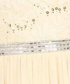 Prom Long Sleeveless Dress With Sequin Lace Bodice By Celavie 6344L