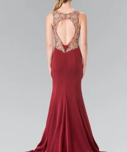 Prom Long Sleeveless Embroidered Dress By Elizabeth K GL2312
