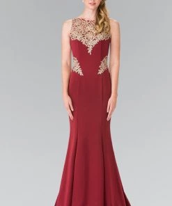 Prom Long Sleeveless Embroidered Dress By Elizabeth K GL2312