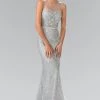 Prom Long Sleeveless Fully Beaded Illusion Dress By Elizabeth K GL2337