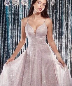 Long Sleeveless Glitter Dress By Cinderella Divine CD205 Prom 14 Long Sleeveless Glitter Dress By Cinderella Divine CD205 Prom