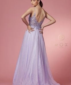 Long Sleeveless Glitter Dress By Nox Anabel T1033 Prom 18 Long Sleeveless Glitter Dress By Nox Anabel T1033 Prom