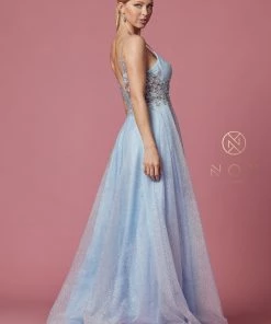 Long Sleeveless Glitter Dress By Nox Anabel T1033 Prom 15 Long Sleeveless Glitter Dress By Nox Anabel T1033 Prom