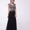 Long Sleeveless Illusion Dress By Cinderella Divine CJ1022