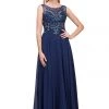 Starbox Long Sleeveless Illusion Dress With Beaded Bodice By Star Box 6315 Prom