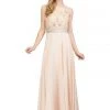 Starbox Prom Long Sleeveless Illusion Dress With Lace Applique Bodice By Star Box 6338