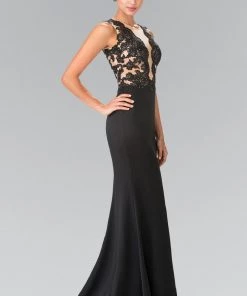 Long Sleeveless Lace Embellished Dress By Elizabeth K GL2286 21 Long Sleeveless Lace Embellished Dress By Elizabeth K GL2286