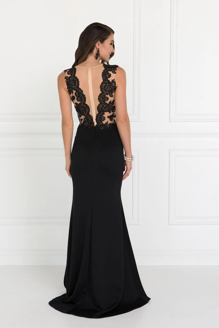 Long Sleeveless Lace Embellished Dress By Elizabeth K GL2286 6 Long Sleeveless Lace Embellished Dress By Elizabeth K GL2286