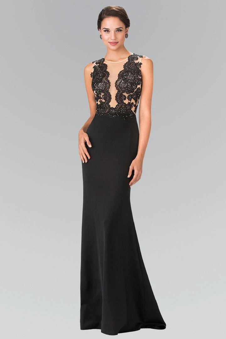 Long Sleeveless Lace Embellished Dress By Elizabeth K GL2286 10 Long Sleeveless Lace Embellished Dress By Elizabeth K GL2286