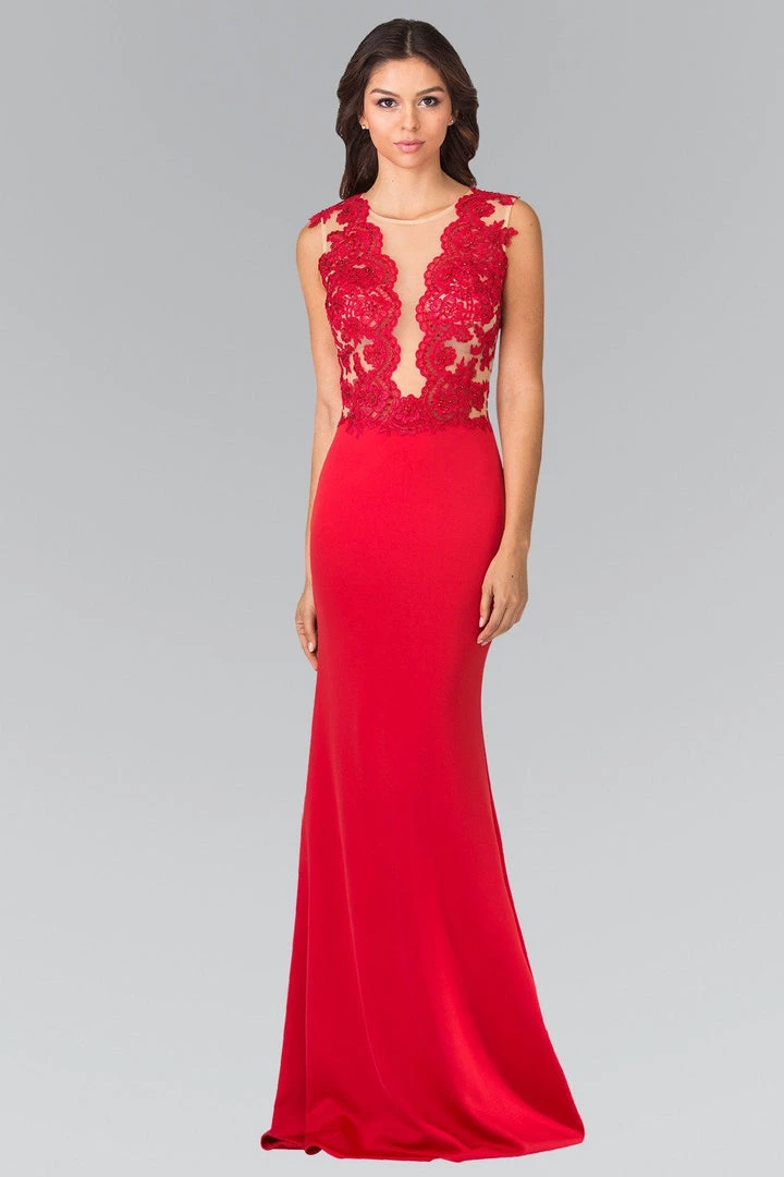 Long Sleeveless Lace Embellished Dress By Elizabeth K GL2286 7 Long Sleeveless Lace Embellished Dress By Elizabeth K GL2286