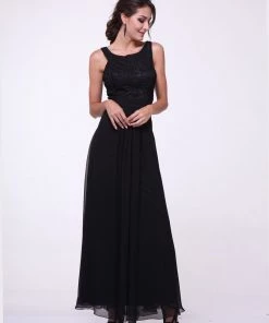 Prom Long Sleeveless Lace Overlay Dress By Cinderella Divine 1938