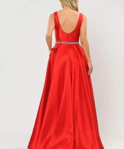 Long Sleeveless Mikado Dress By Poly USA 8678 Prom 20 Long Sleeveless Mikado Dress By Poly USA 8678 Prom