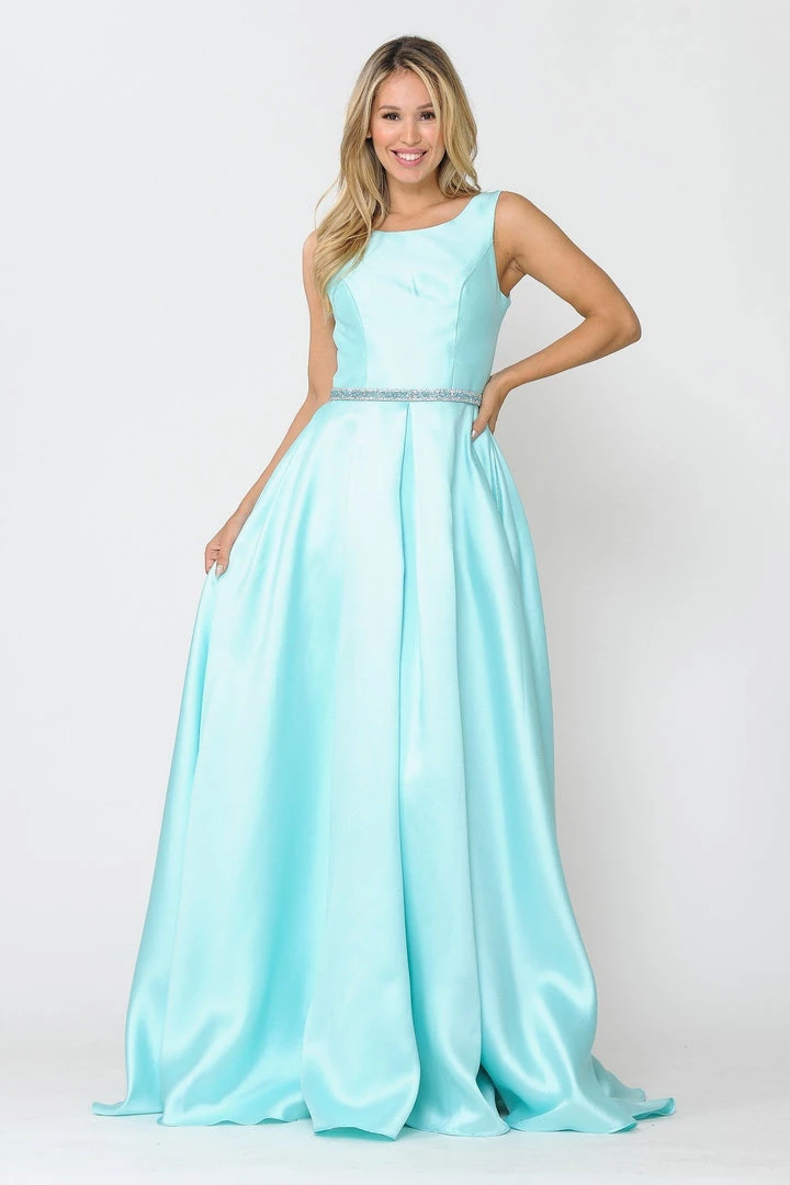 Long Sleeveless Mikado Dress By Poly USA 8678 Prom 13 Long Sleeveless Mikado Dress By Poly USA 8678 Prom