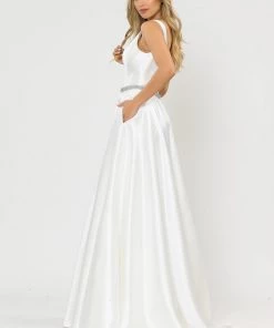 Long Sleeveless Mikado Dress By Poly USA 8678 Prom 33 Long Sleeveless Mikado Dress By Poly USA 8678 Prom