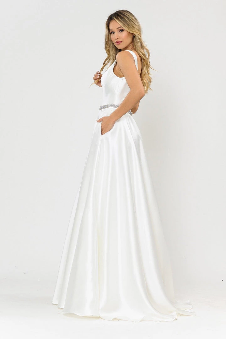 Long Sleeveless Mikado Dress By Poly USA 8678 Prom 17 Long Sleeveless Mikado Dress By Poly USA 8678 Prom