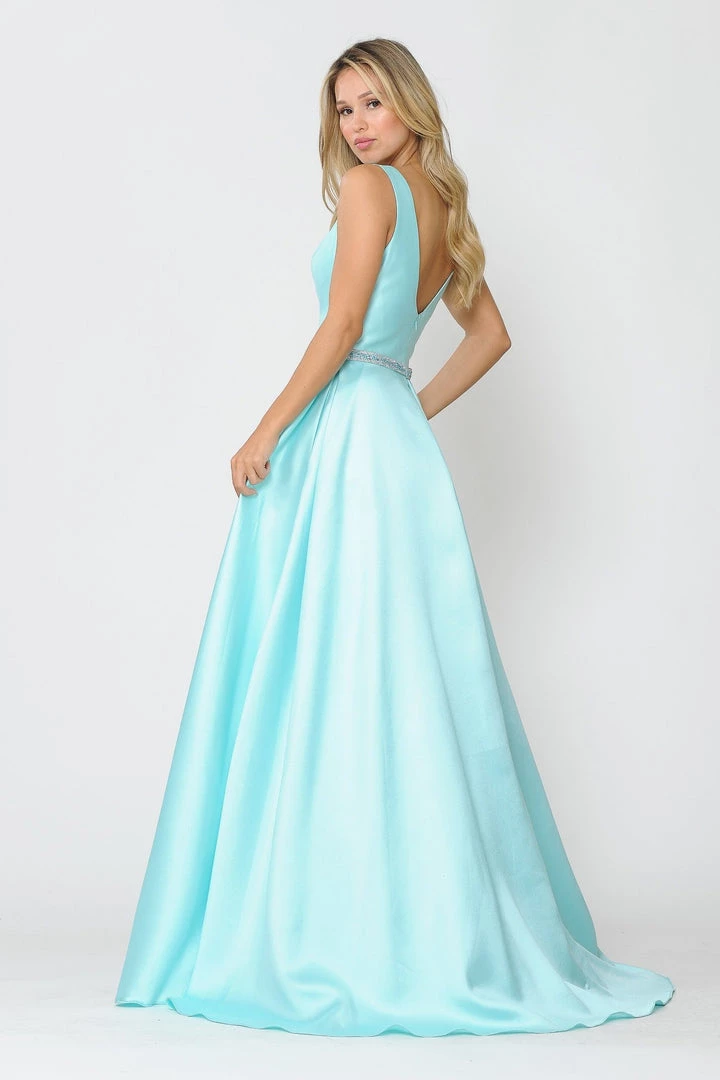 Long Sleeveless Mikado Dress By Poly USA 8678 Prom 14 Long Sleeveless Mikado Dress By Poly USA 8678 Prom
