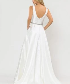 Long Sleeveless Mikado Dress By Poly USA 8678 Prom 32 Long Sleeveless Mikado Dress By Poly USA 8678 Prom