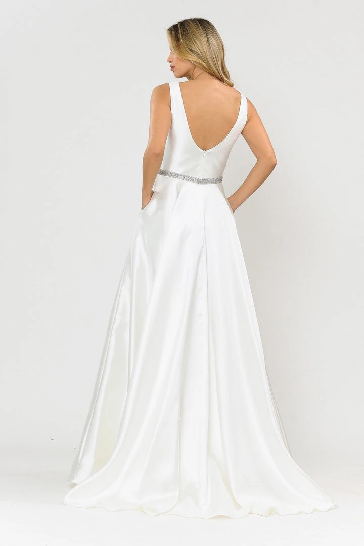 Long Sleeveless Mikado Dress By Poly USA 8678 Prom 16 Long Sleeveless Mikado Dress By Poly USA 8678 Prom