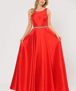 Long Sleeveless Mikado Dress By Poly USA 8678 Prom 21 Long Sleeveless Mikado Dress By Poly USA 8678 Prom