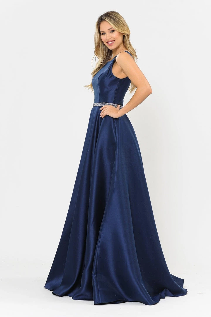 Long Sleeveless Mikado Dress By Poly USA 8678 Prom 9 Long Sleeveless Mikado Dress By Poly USA 8678 Prom