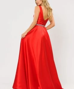 Long Sleeveless Mikado Dress By Poly USA 8678 Prom 22 Long Sleeveless Mikado Dress By Poly USA 8678 Prom