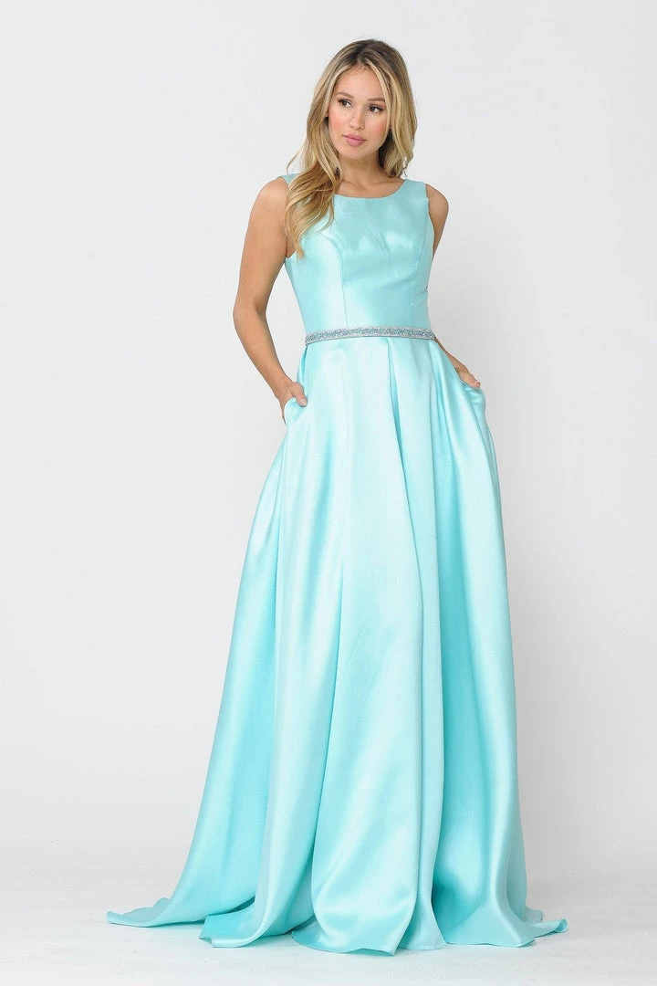 Long Sleeveless Mikado Dress By Poly USA 8678 Prom 11 Long Sleeveless Mikado Dress By Poly USA 8678 Prom