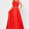 Long Sleeveless Mikado Dress By Poly USA 8678 Prom 2 Long Sleeveless Mikado Dress By Poly USA 8678 Prom