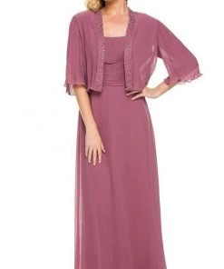 Long Sleeveless Dress With Jacket By Nox Anabel 5099