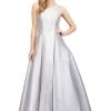 Starbox Long Sleeveless Satin Dress With Box Pleated Skirt By Star Box 17402