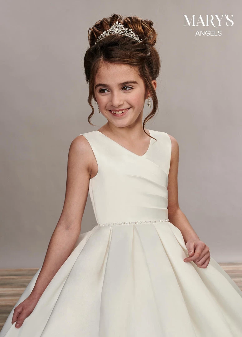 Mary's Bridal Angels Collection Flower Girl Dresses Girls Long Sleeveless Satin Dress By Mary's Bridal MB9049 5 Mary's Bridal Angels Collection Flower Girl Dresses Girls Long Sleeveless Satin Dress By Mary's Bridal MB9049