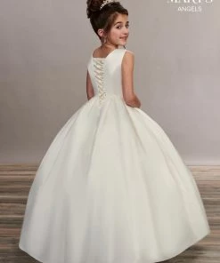 Mary's Bridal Angels Collection Flower Girl Dresses Girls Long Sleeveless Satin Dress By Mary's Bridal MB9049 8 Mary's Bridal Angels Collection Flower Girl Dresses Girls Long Sleeveless Satin Dress By Mary's Bridal MB9049