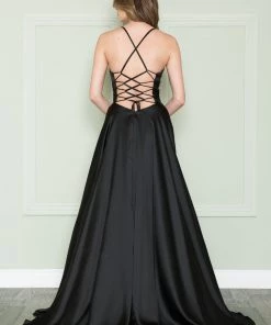 Prom Long Square Neck Dress By Poly USA 8910