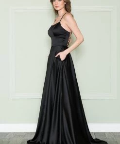Prom Long Square Neck Dress By Poly USA 8910