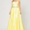 Prom Long Square Neck Dress With Corset Back By Poly USA 8684 1 Prom Long Square Neck Dress With Corset Back By Poly USA 8684