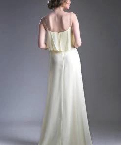 Long Sleeveless Flounce Dress By Cinderella Divine 13010