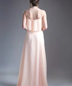 Long Sleeveless Flounce Dress By Cinderella Divine 13010